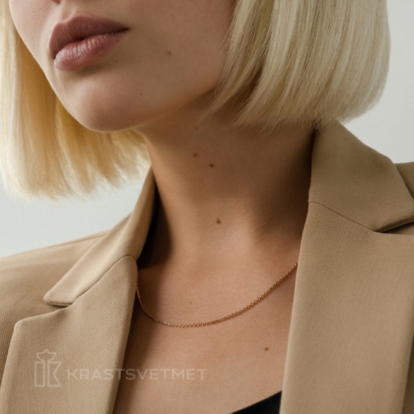 Цепь из красного золота 585, плетение «Якорь»